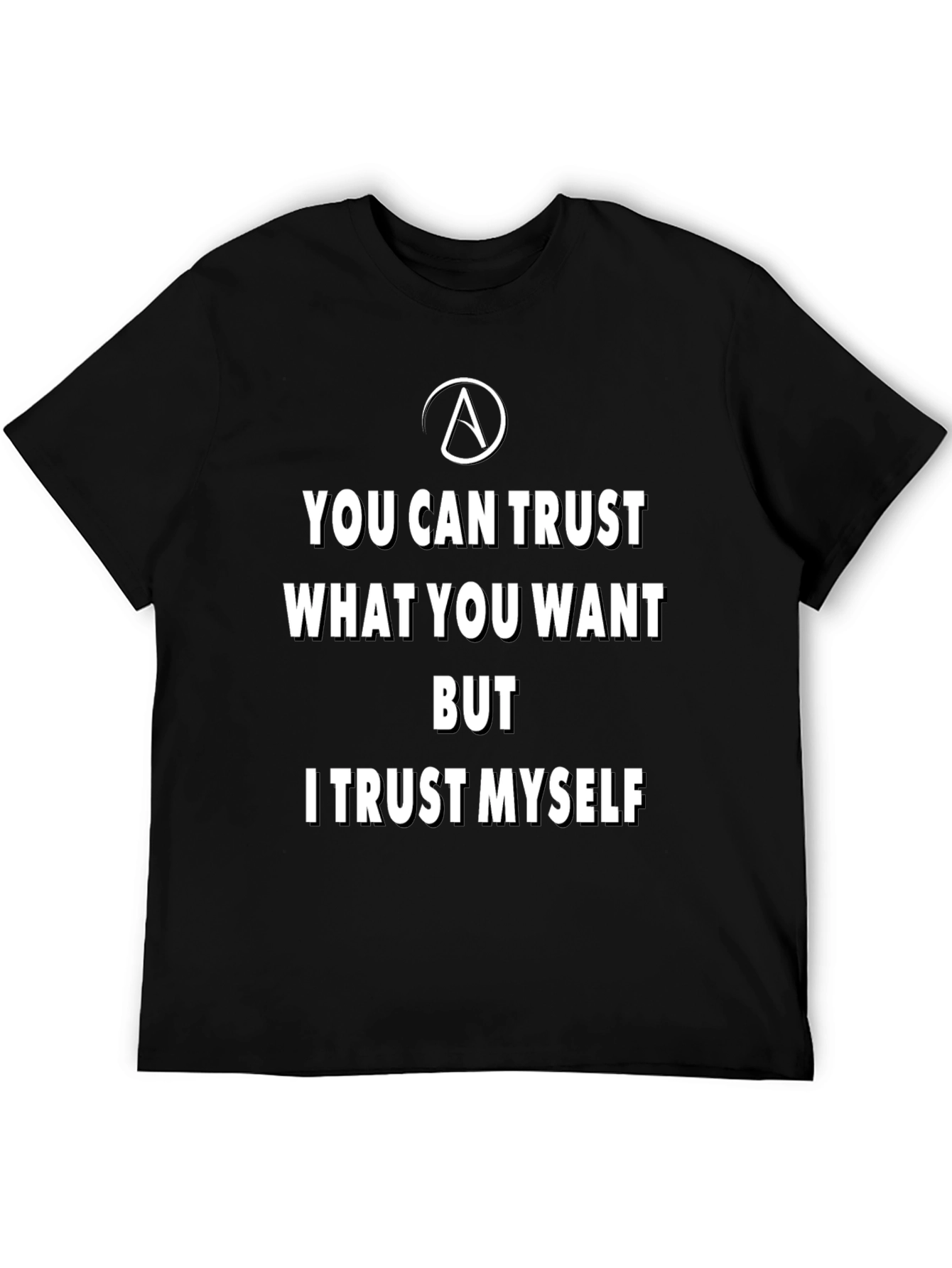 Trust Yourself Black Graphic Tee