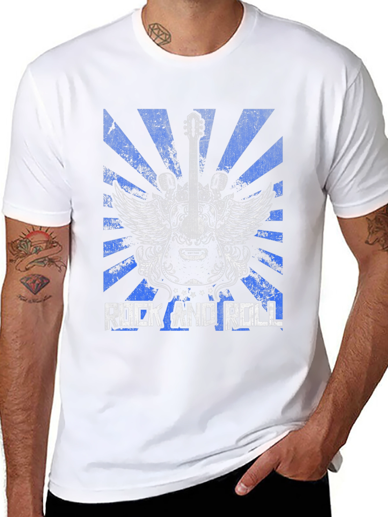 Rock and Roll Guitar Graphic Tee
