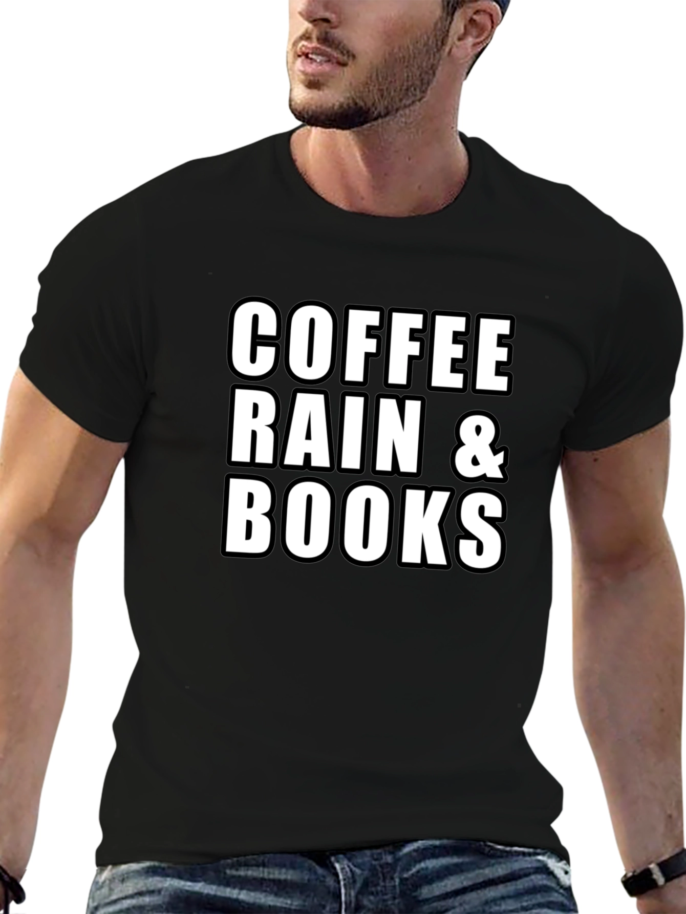 Coffee Rain & Books Graphic Tee