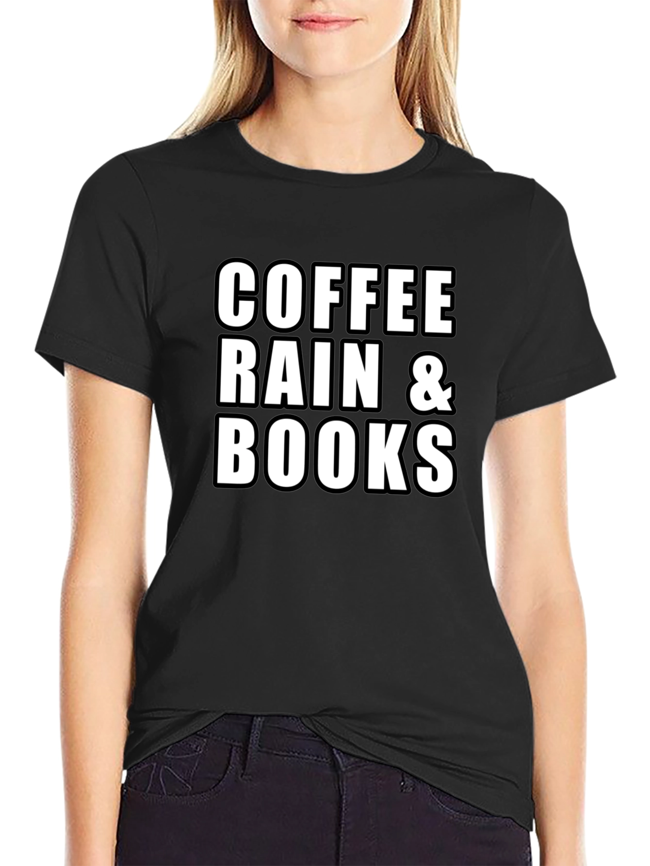 Coffee Rain & Books Graphic Tee