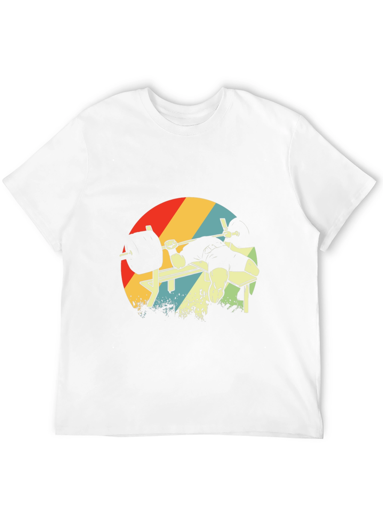 Retro Gym Bench Press Workout T-Shirt