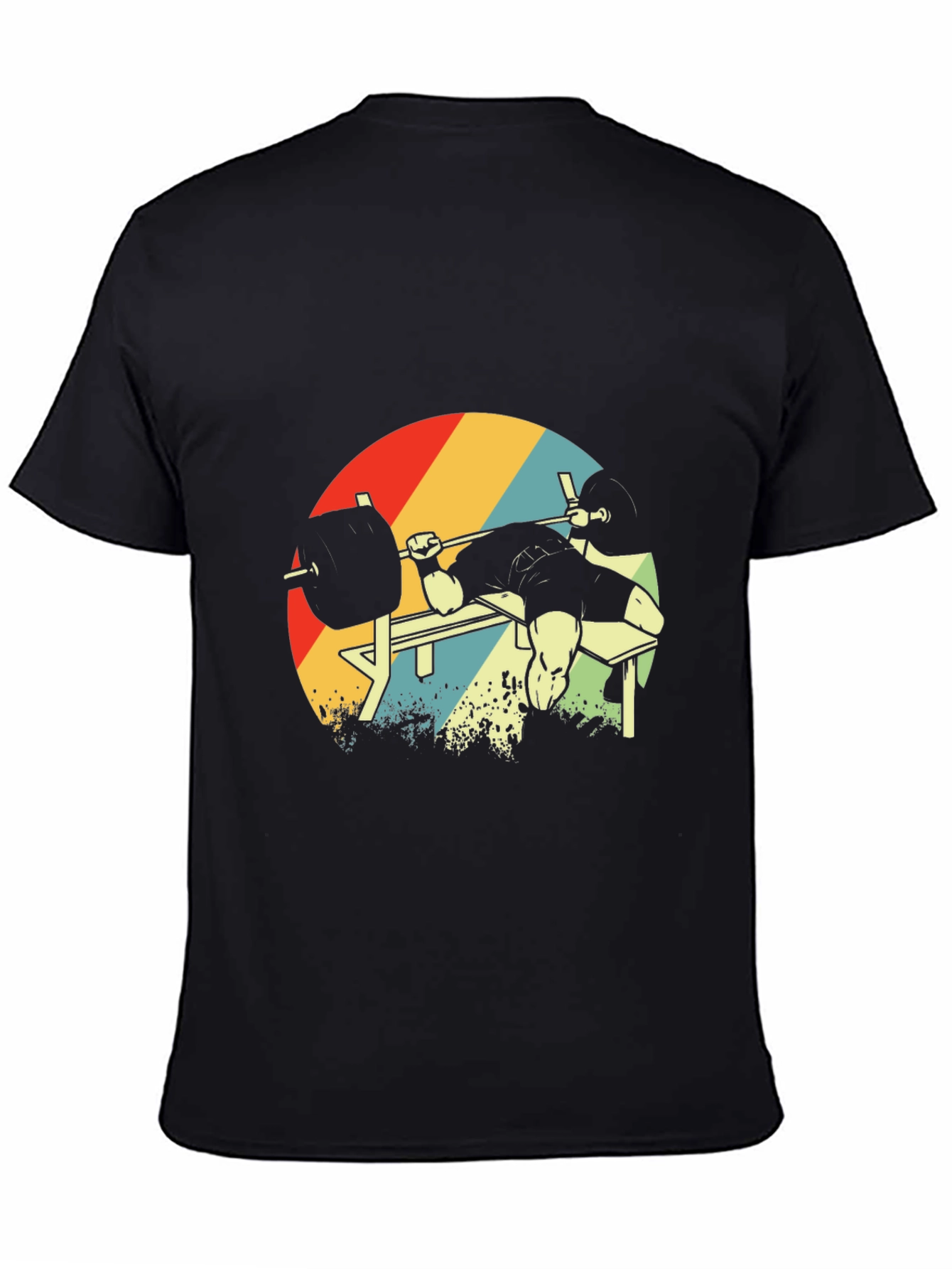 Retro Gym Bench Press Workout T-Shirt