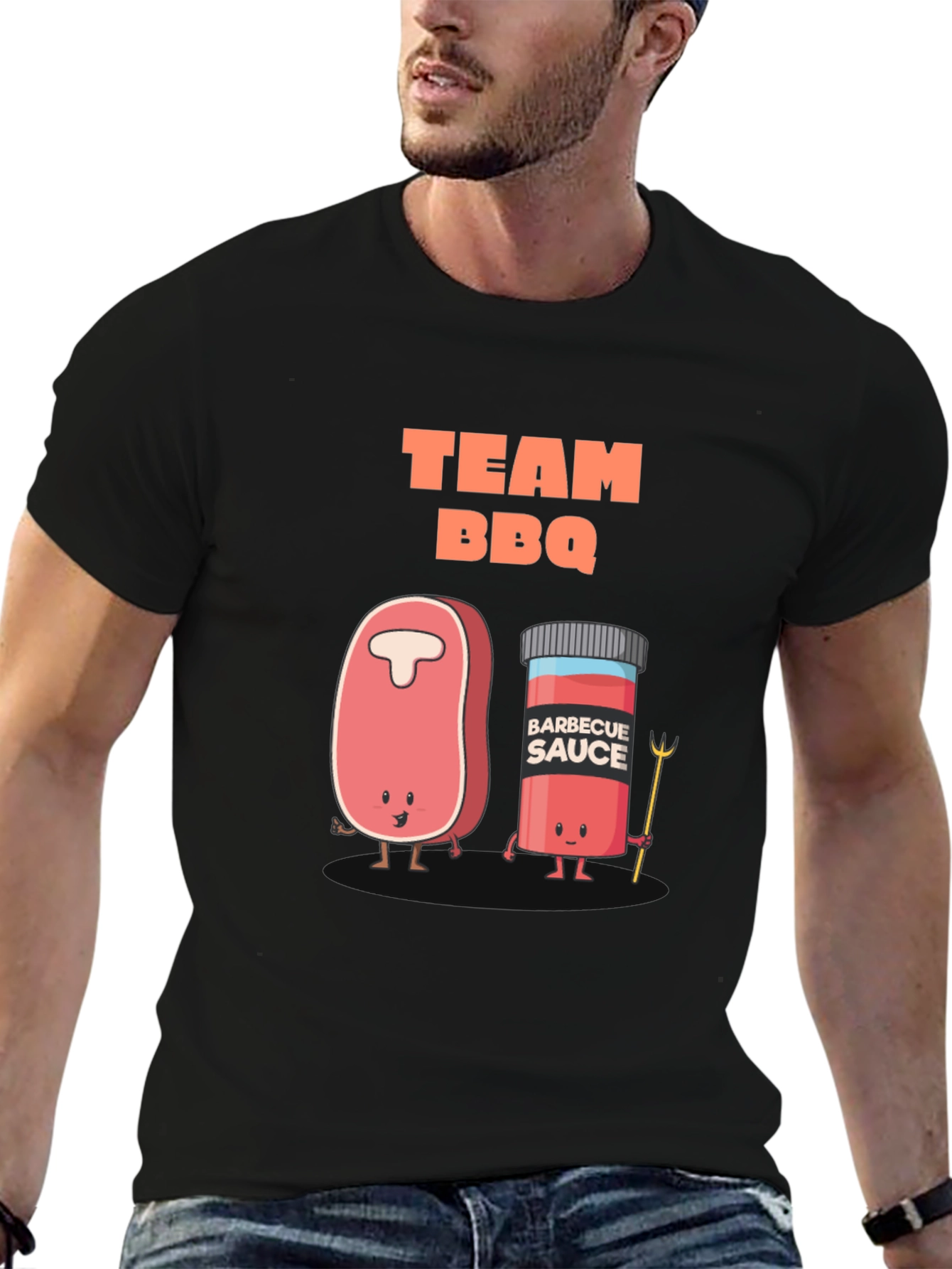 Team BBQ Graphic T-Shirt - Black