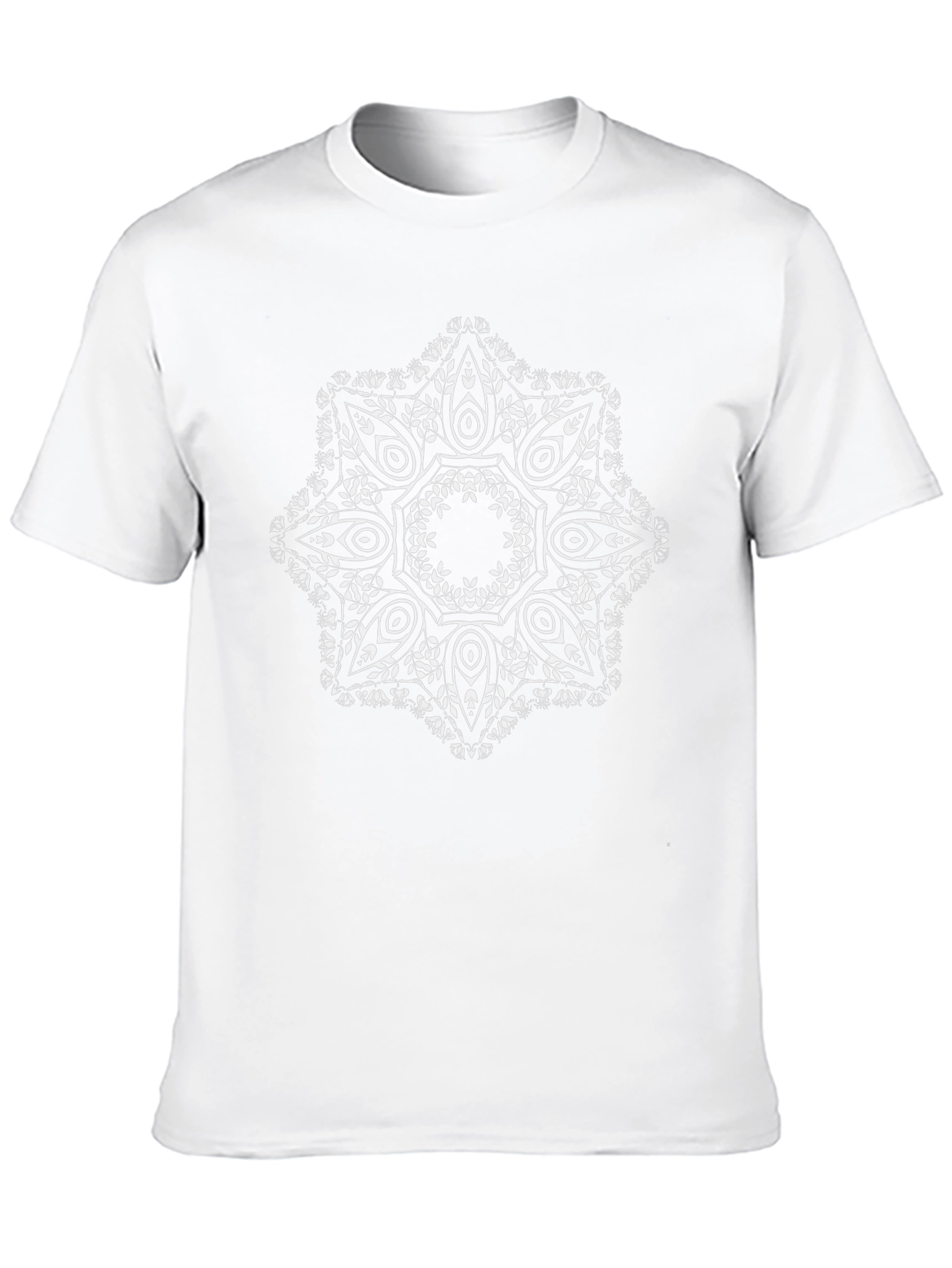 Black Tee with Mandala Design