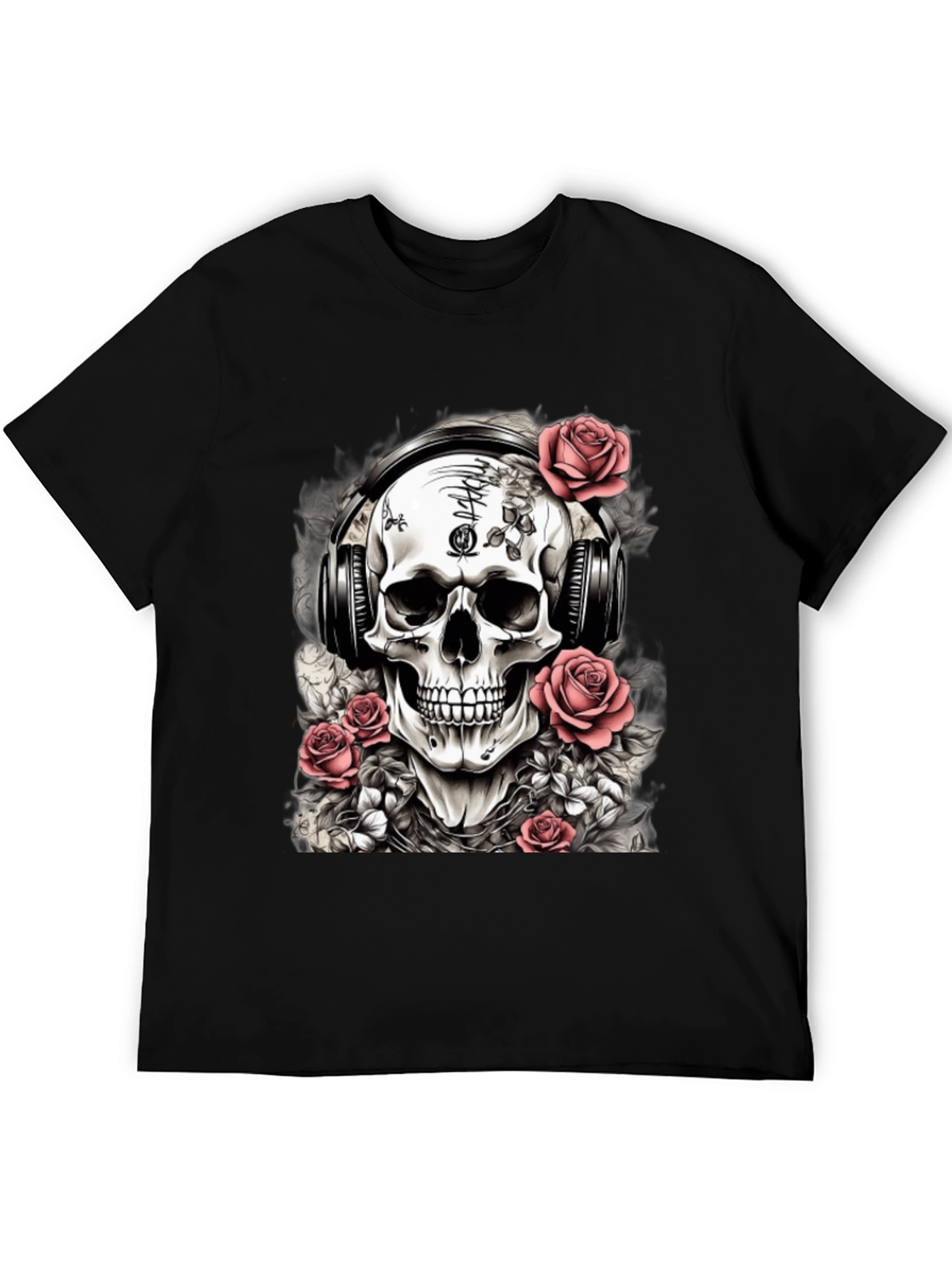 Skull with Headphones Graphic Tee