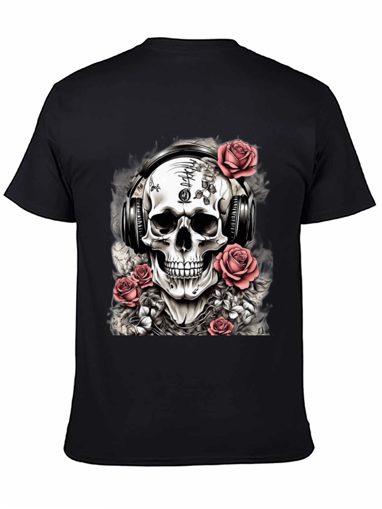 Skull with Headphones Graphic Tee
