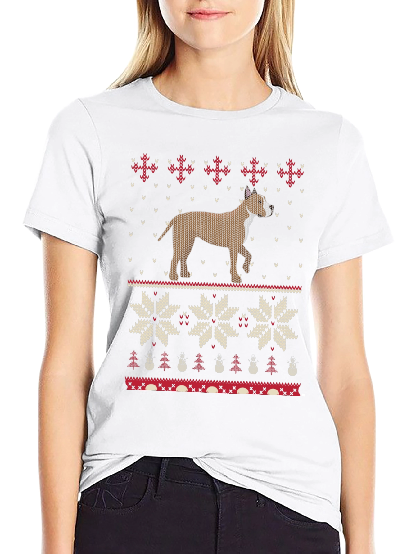 Dog Breed Holiday Ugly Sweater T-Shirt