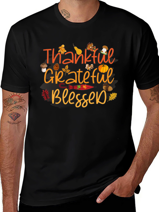 Thankful Grateful Blessed Fall T-Shirt