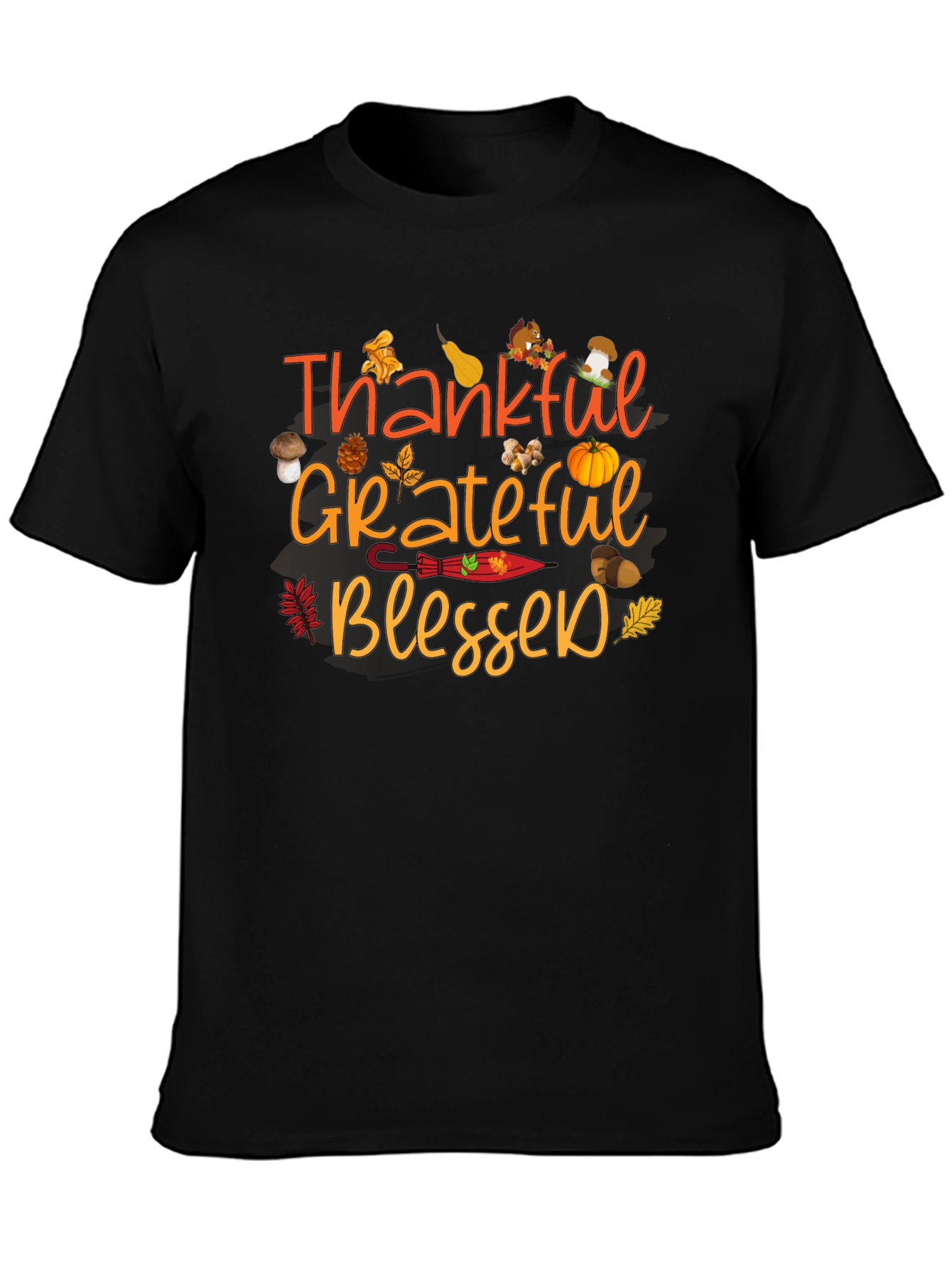 Thankful Grateful Blessed Fall T-Shirt