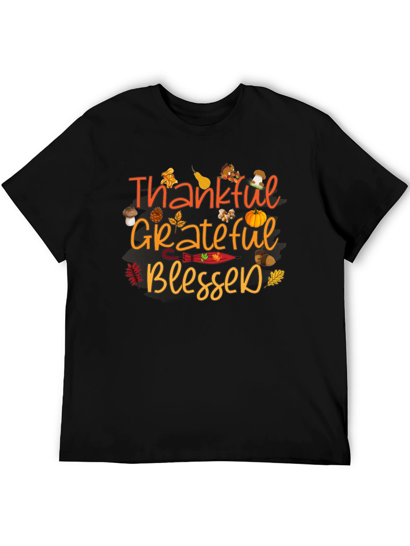 Thankful Grateful Blessed Fall T-Shirt
