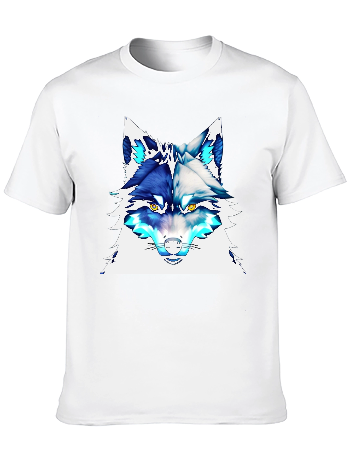 Cool Wolf Graphic Tee - Stylish Animal Print T-Shirt