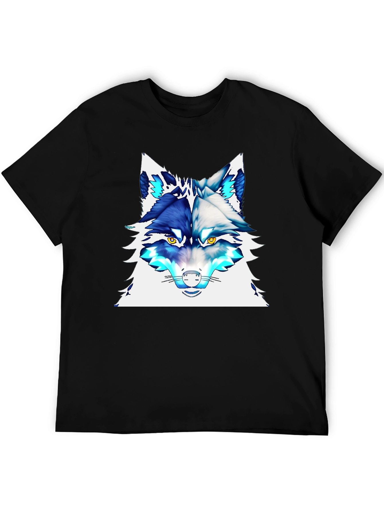 Cool Wolf Graphic Tee - Stylish Animal Print T-Shirt