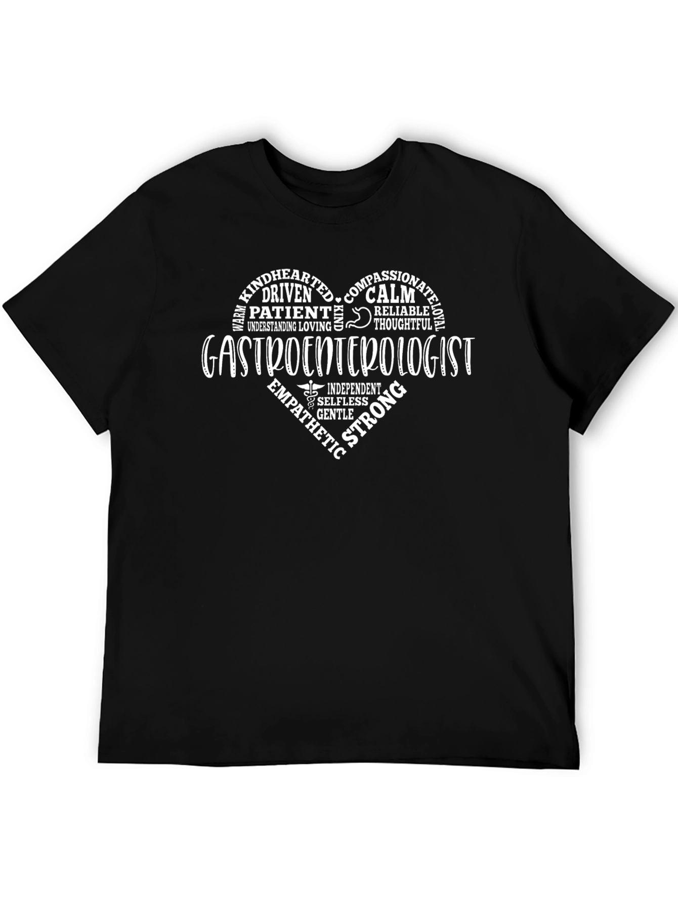 Gastroenterologist T-Shirt - Heart Design - Black