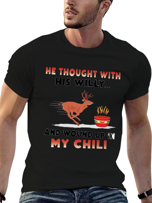 Funny Deer Chili Graphic T-Shirt