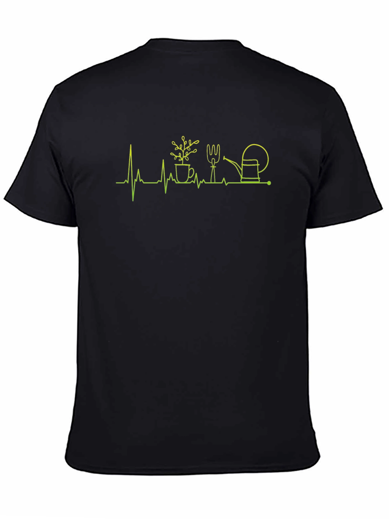 Gardening Heartbeat T-Shirt - Black