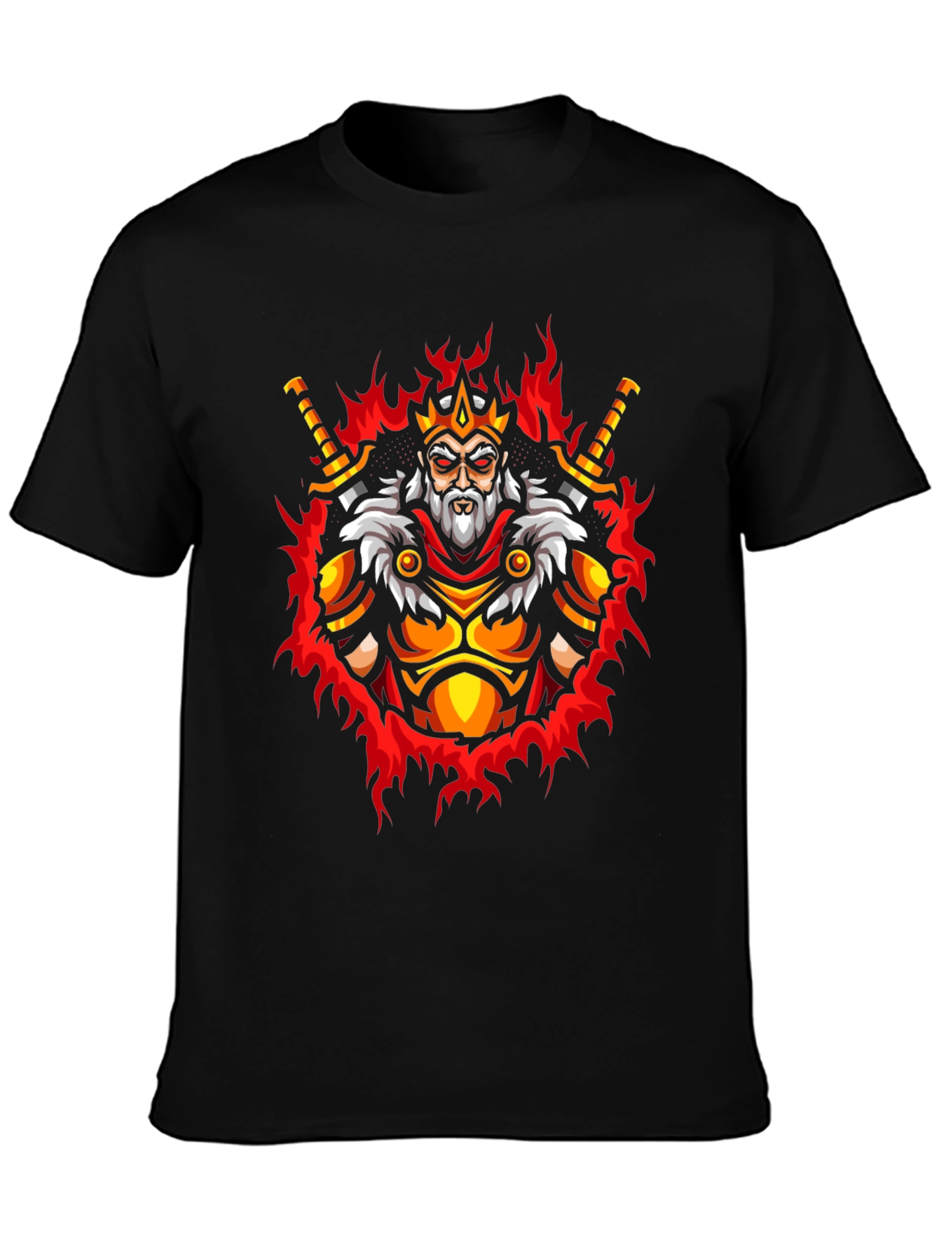 King Warrior Graphic Tee - Mens Black T-Shirt