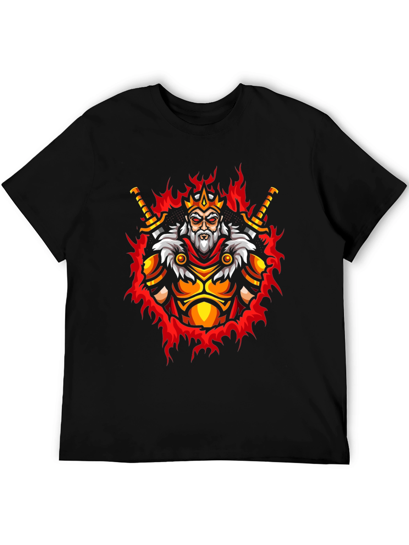 King Warrior Graphic Tee - Mens Black T-Shirt