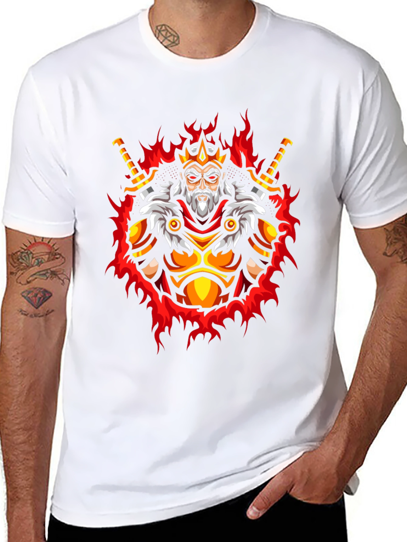 King Warrior Graphic Tee - Mens Black T-Shirt