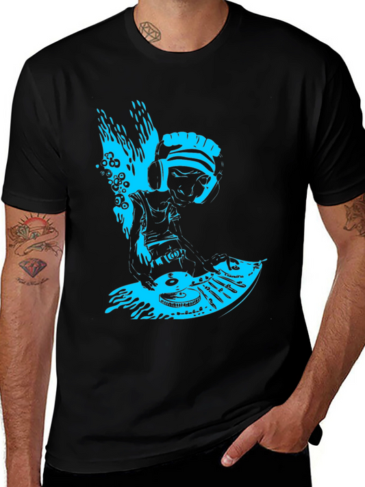 DJ Turntable Graphic T-Shirt - Cool Music Lover Tee
