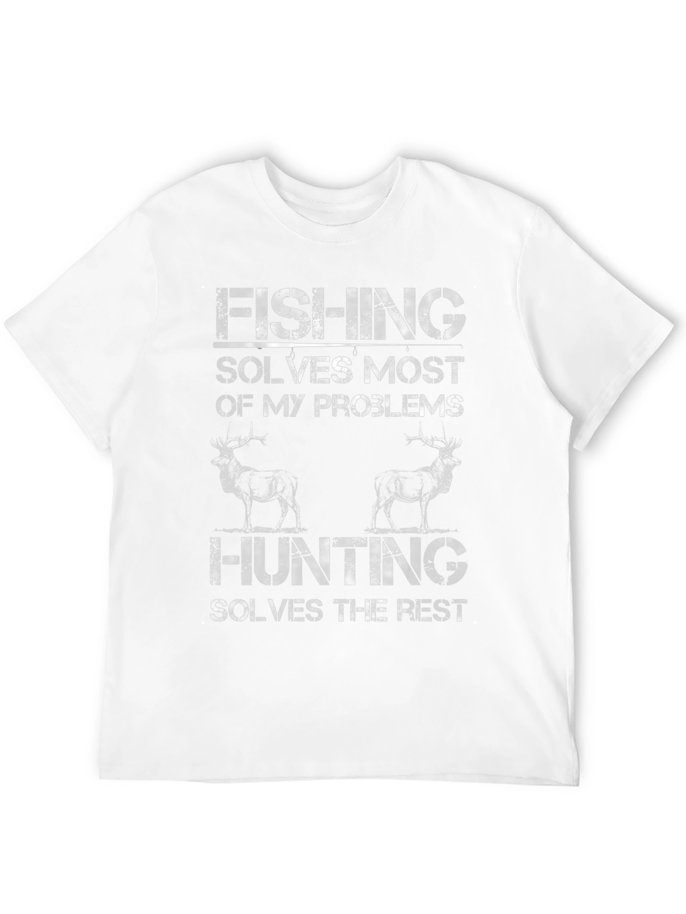 Fishing & Hunting Graphic T-Shirt - Mens Black Tee