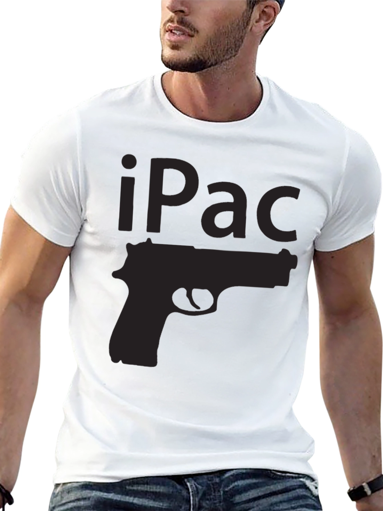 iPac Gun Graphic T-Shirt - Black