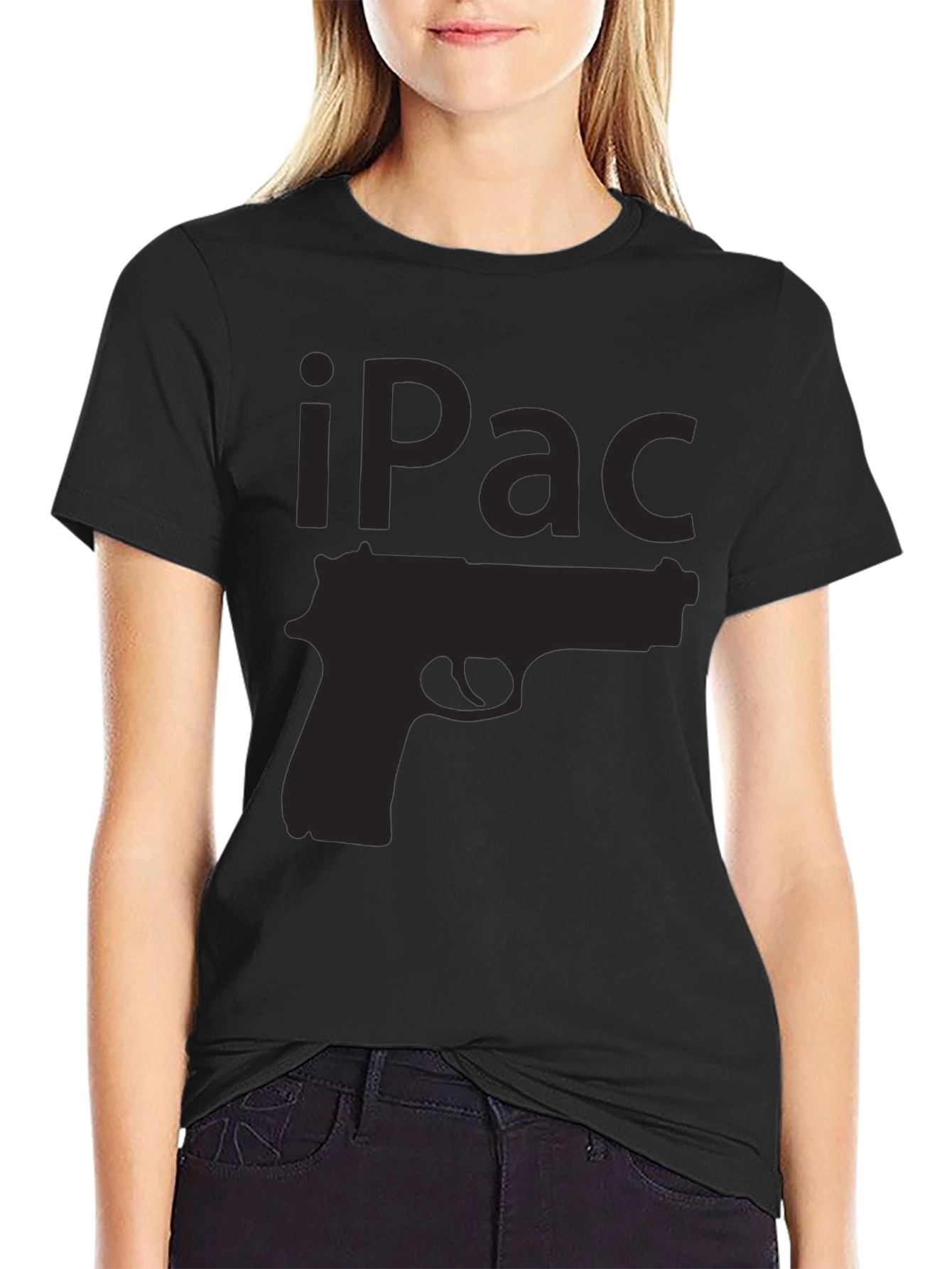 iPac Gun Graphic T-Shirt - Black