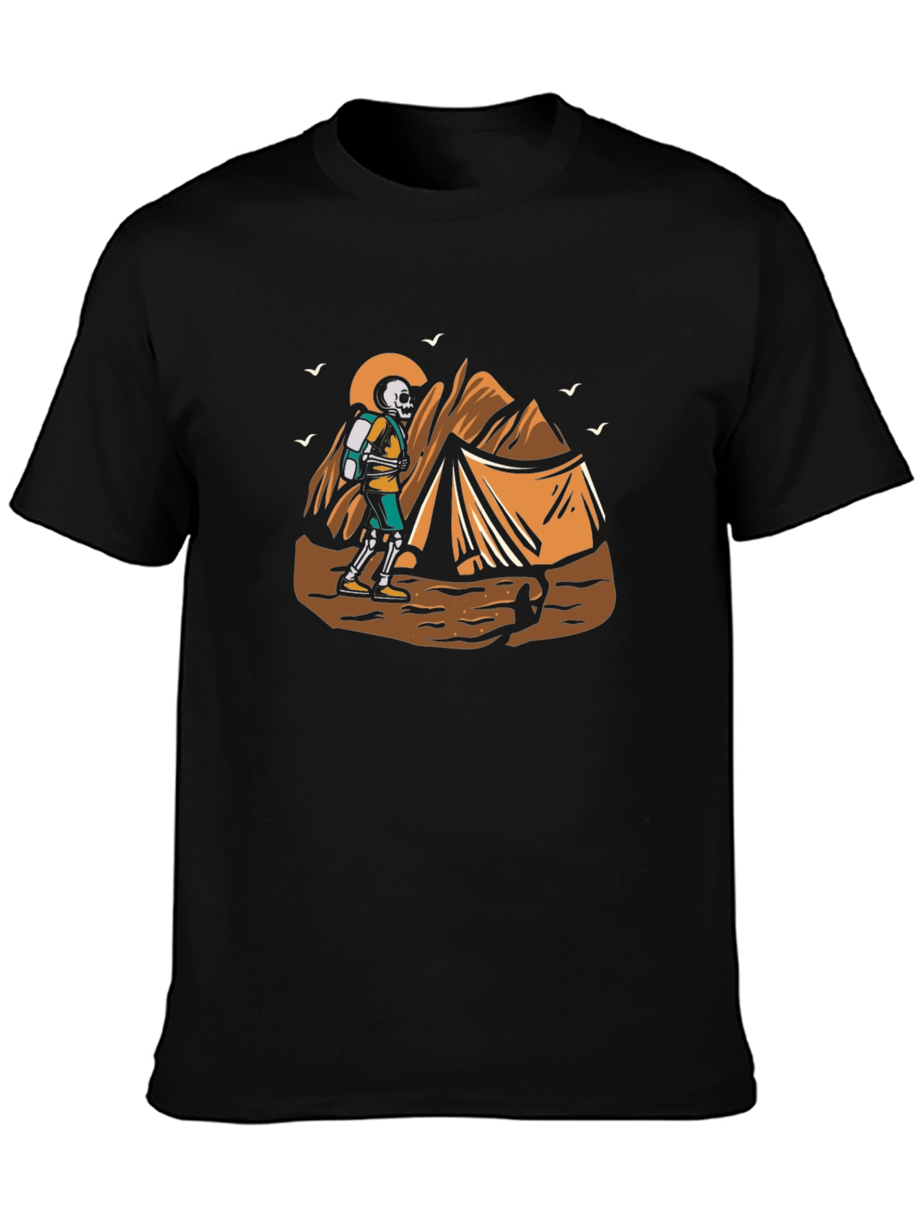 Skeleton Hiker Graphic Tee