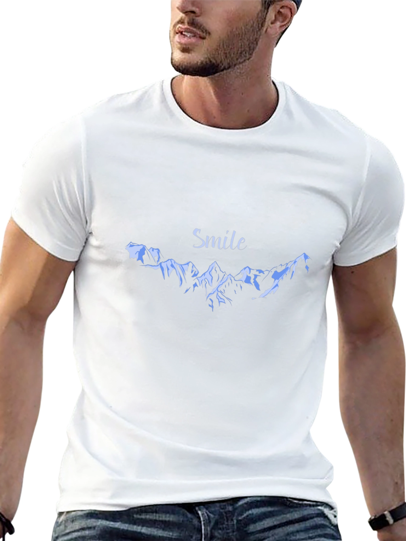 Smile Mountain Black T-Shirt