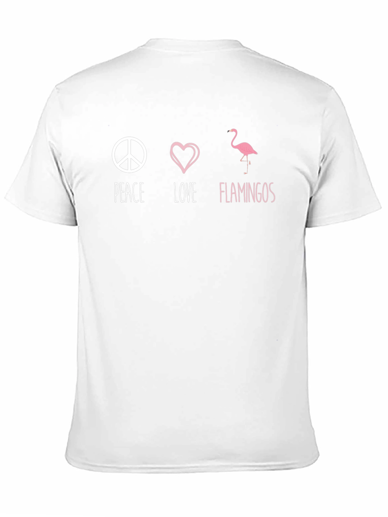 Peace Love Flamingos Black Graphic T-Shirt