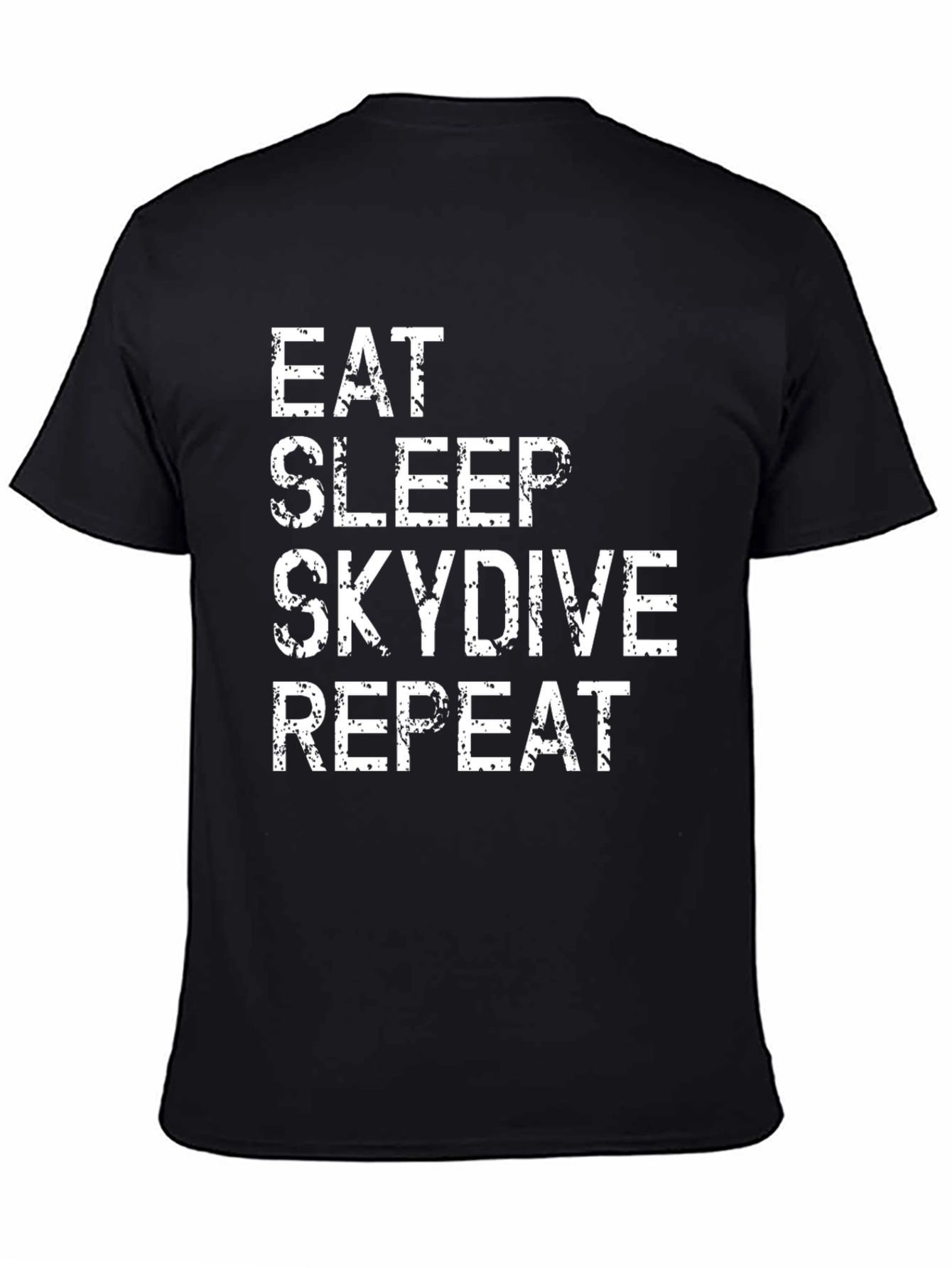 Eat Sleep Skydive Repeat Black Graphic Tee