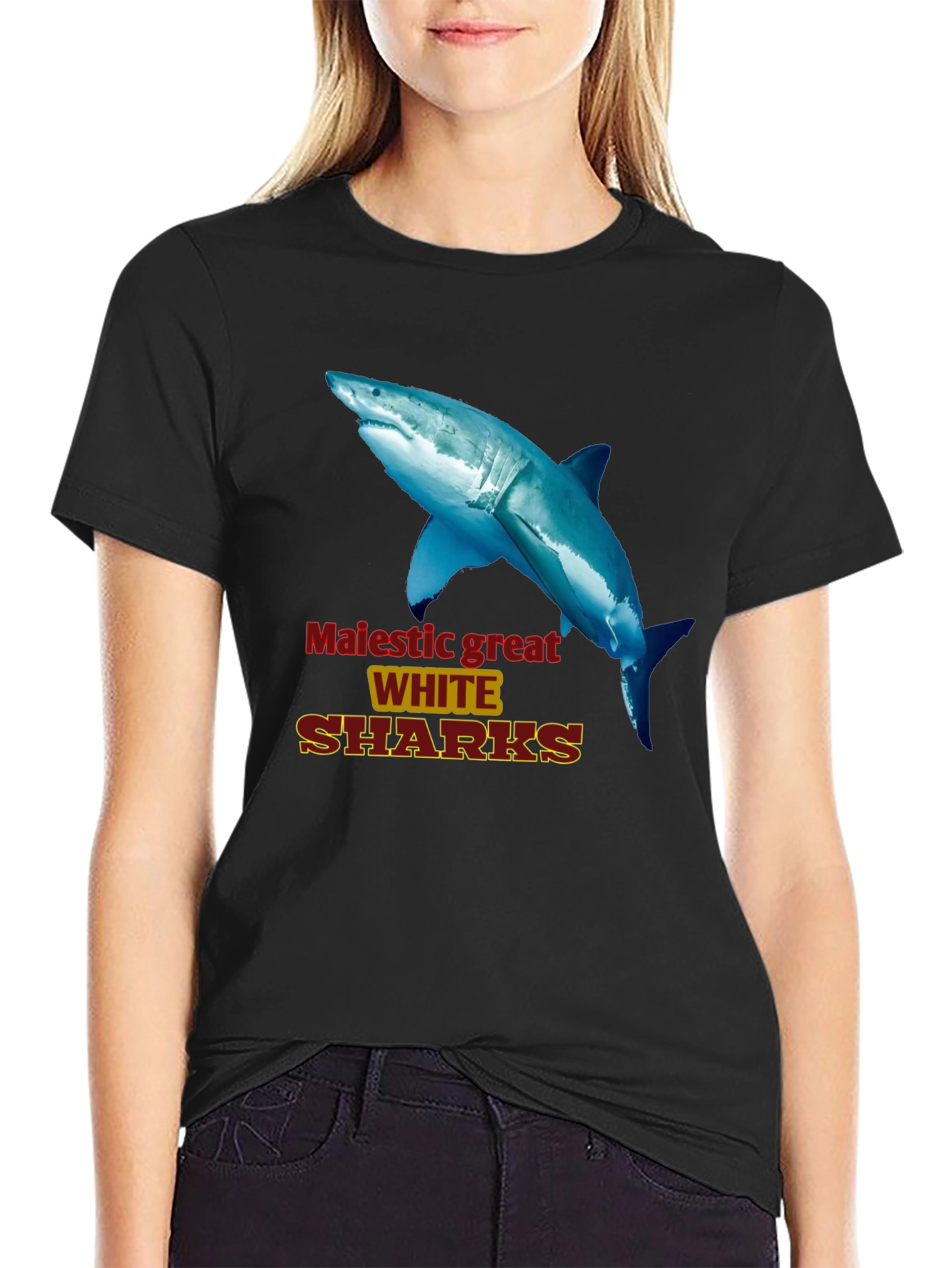 Majestic Great White Sharks Graphic Tee