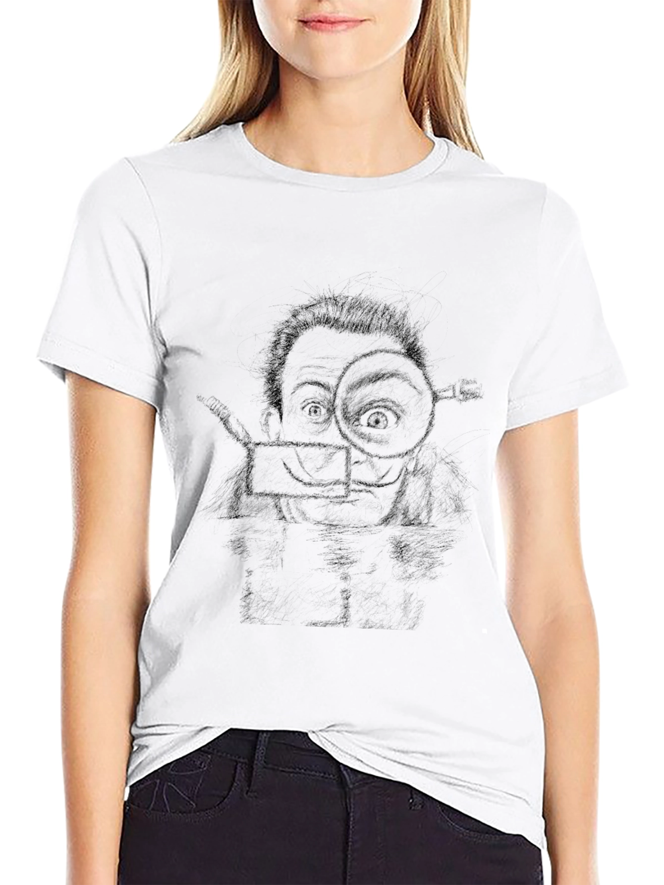 Eye Spy Graphic T-Shirt - Black Crew Neck Tee