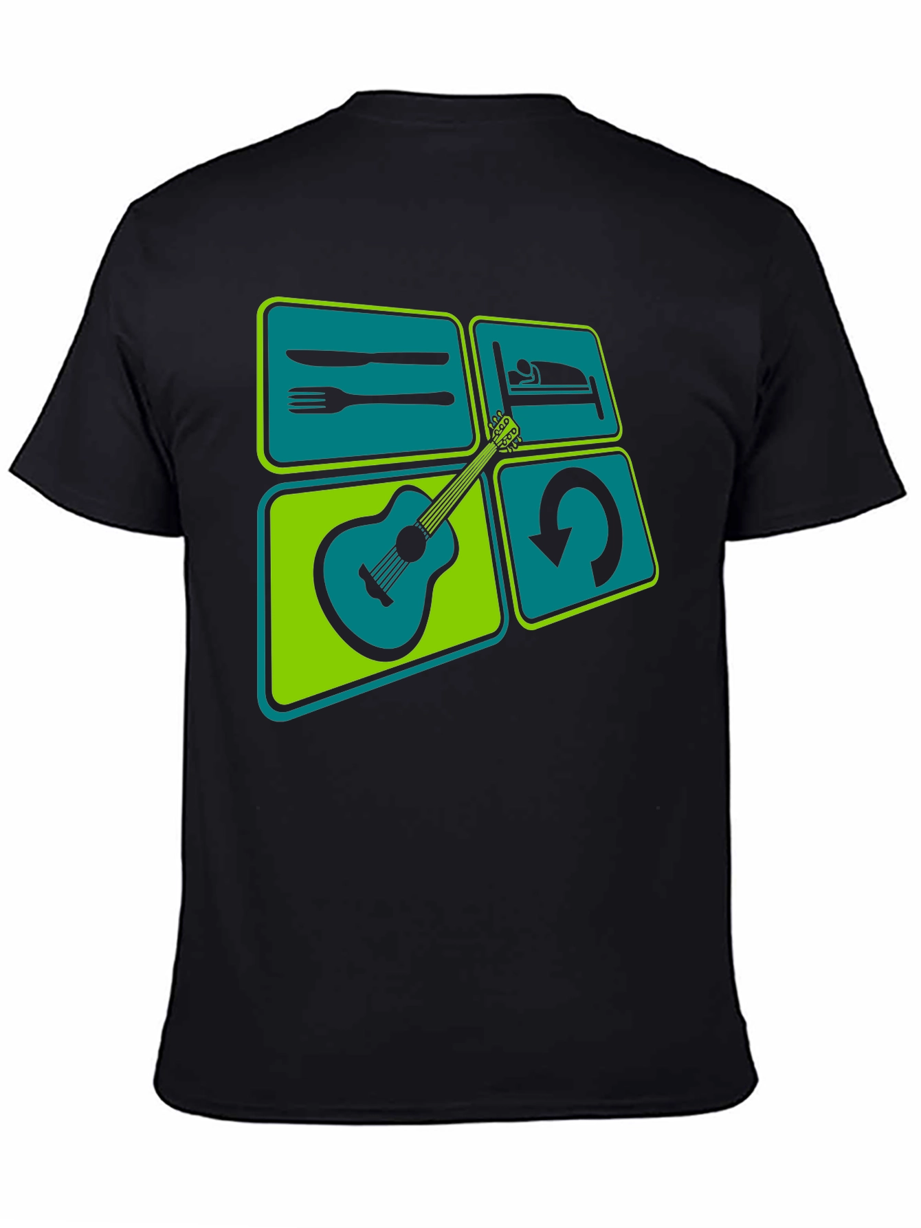 Eat Sleep Guitar Repeat Graphic Tee