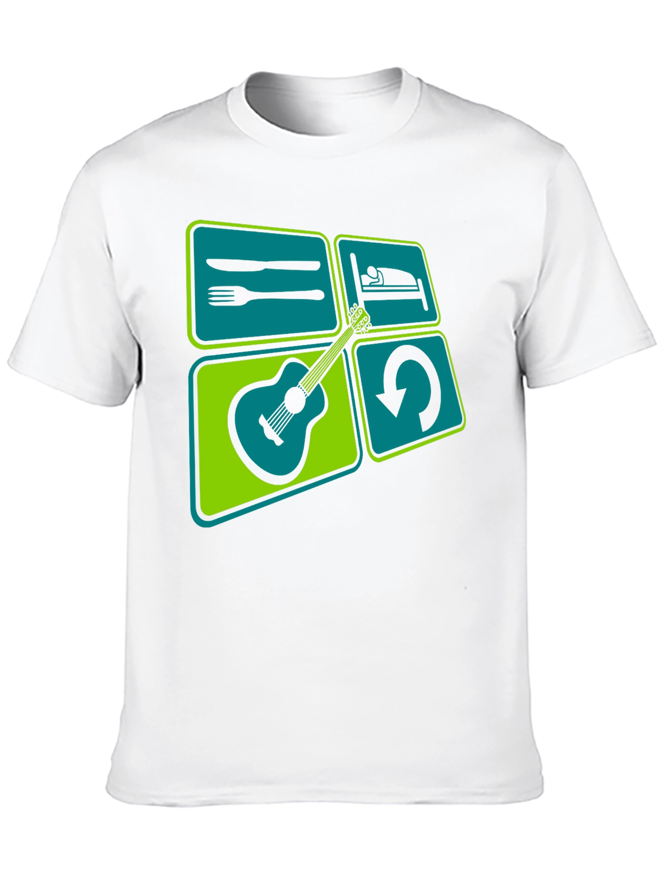 Eat Sleep Guitar Repeat Graphic Tee