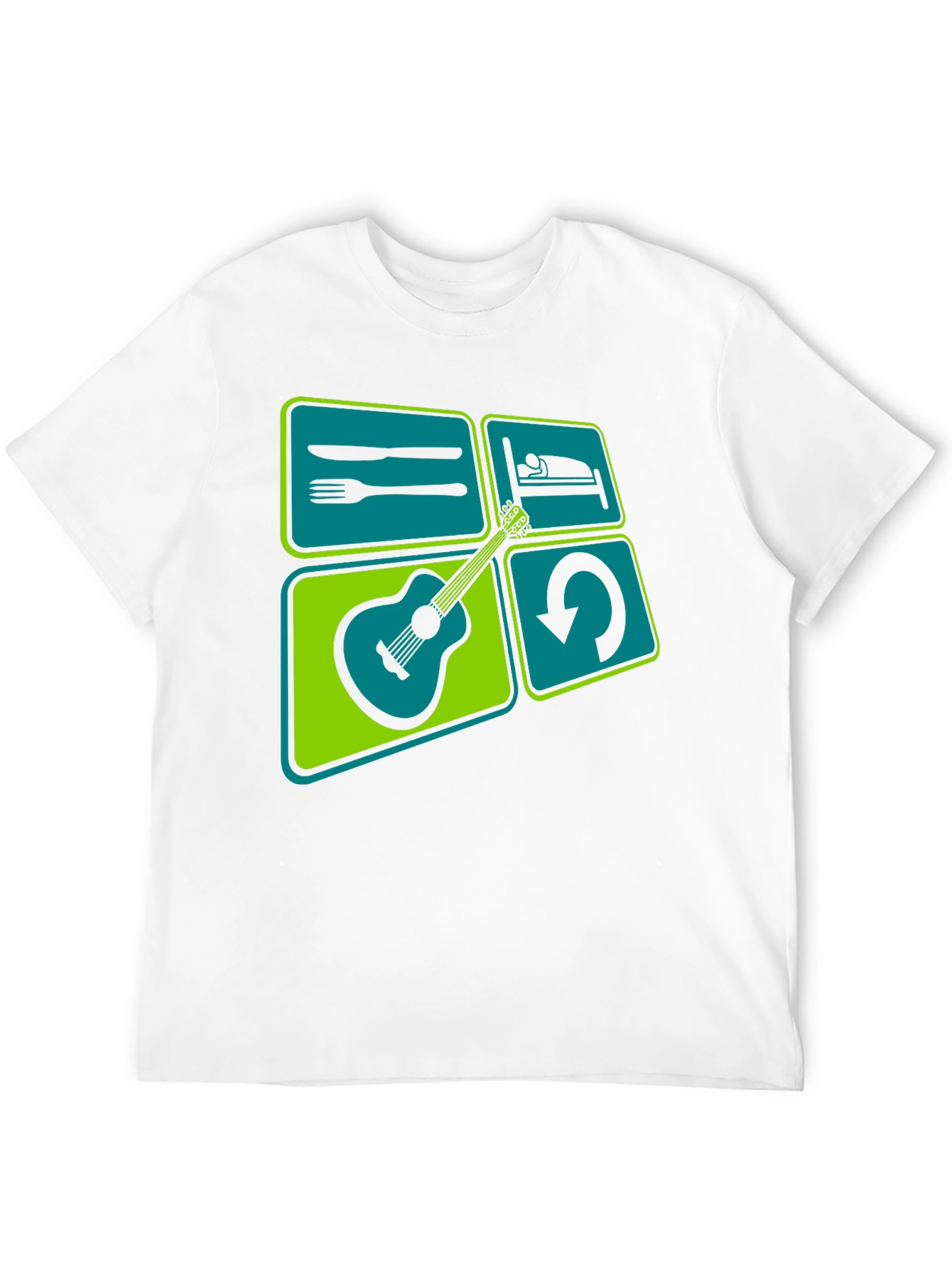 Eat Sleep Guitar Repeat Graphic Tee