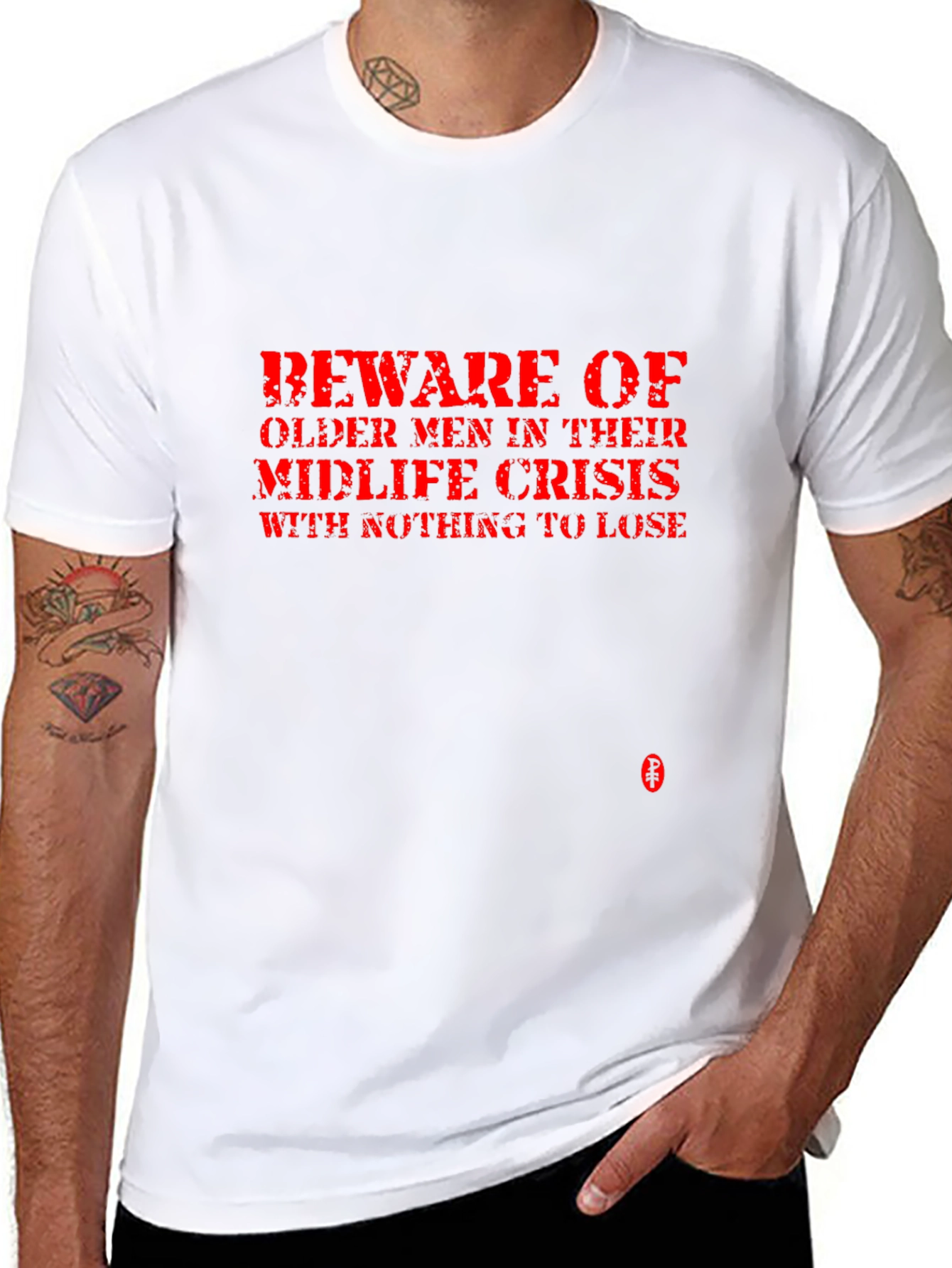 Beware Midlife Crisis Tee - Funny Graphic T-Shirt