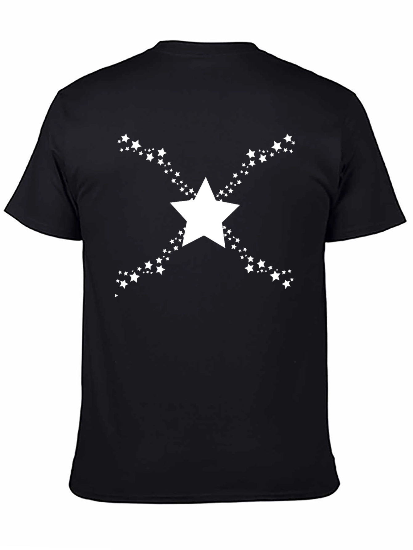 Star Burst Graphic T-Shirt - Black Cotton Blend Tee