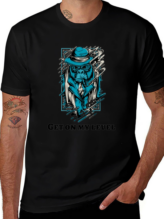 Get On My Level Gorilla Graphic T-Shirt