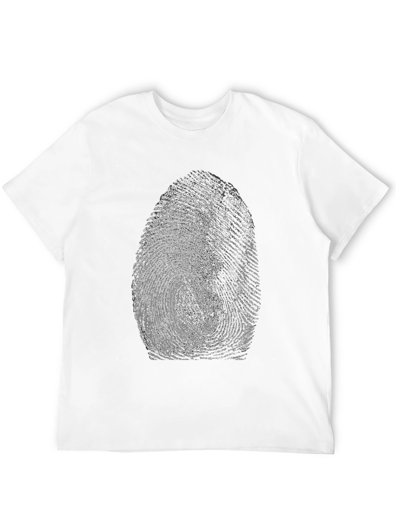 Fingerprint Graphic Tee - Unique Black T-Shirt