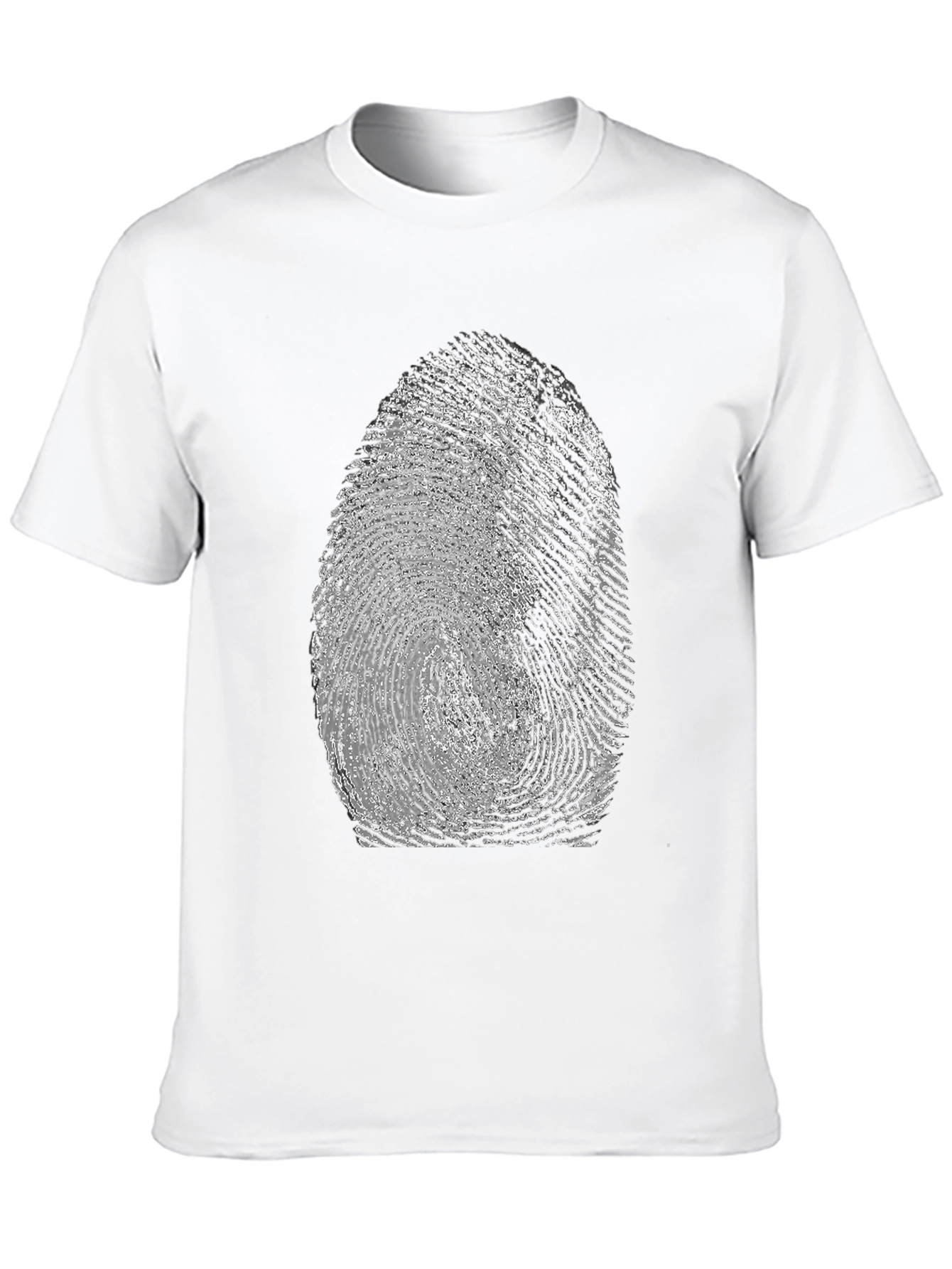 Fingerprint Graphic Tee - Unique Black T-Shirt