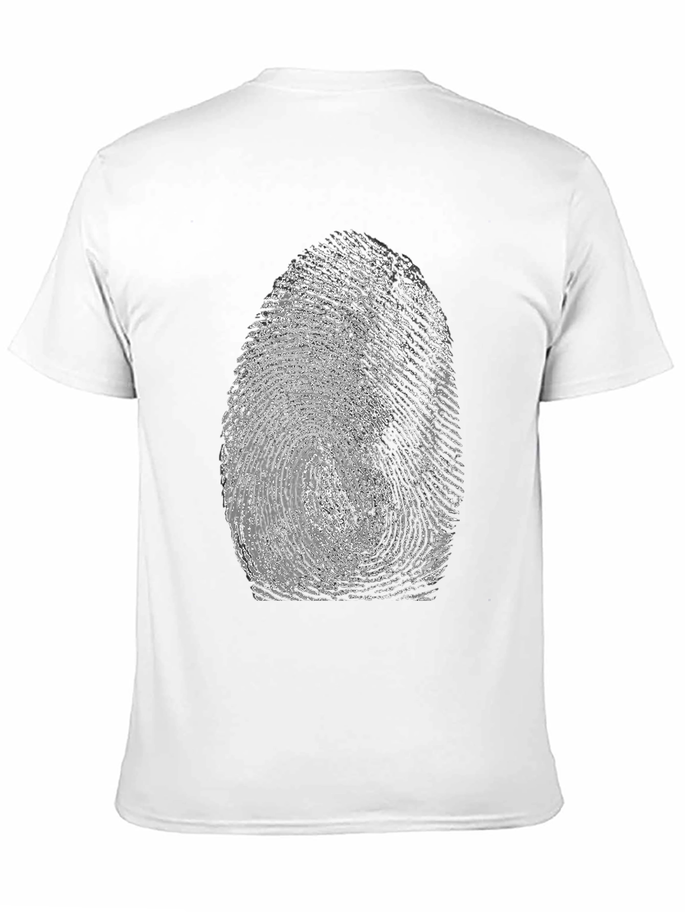 Fingerprint Graphic Tee - Unique Black T-Shirt