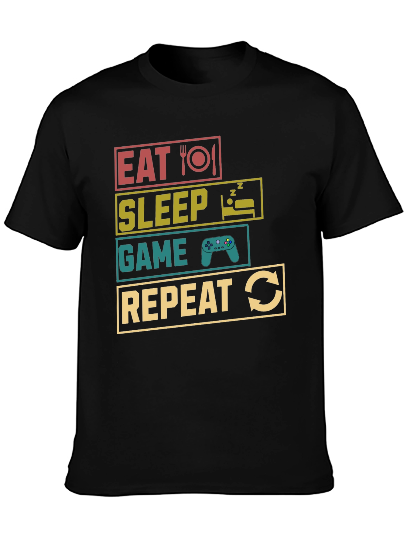 Eat Sleep Game Repeat Gamer T-Shirt