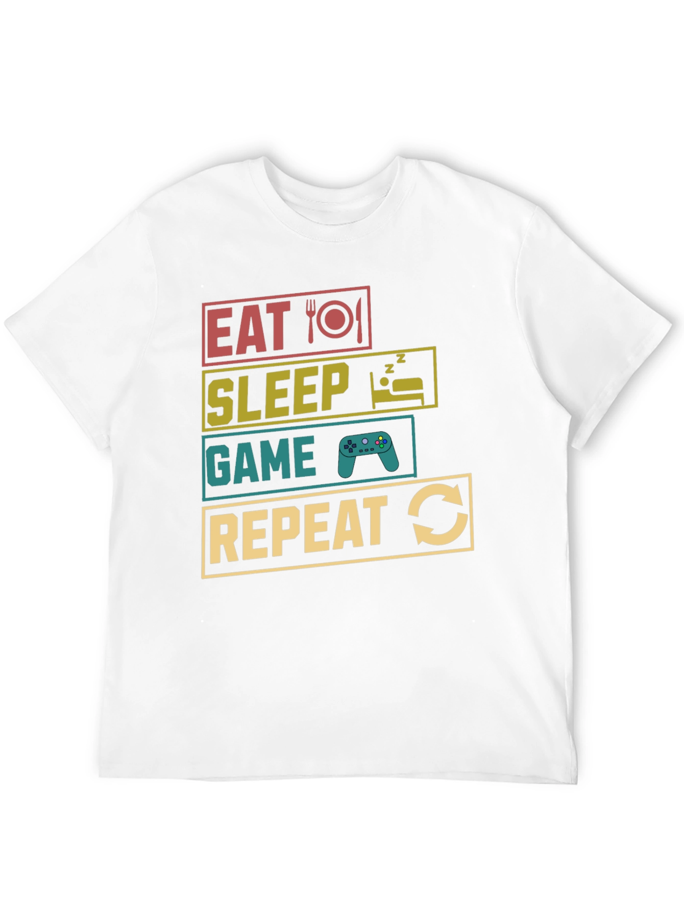 Eat Sleep Game Repeat Gamer T-Shirt