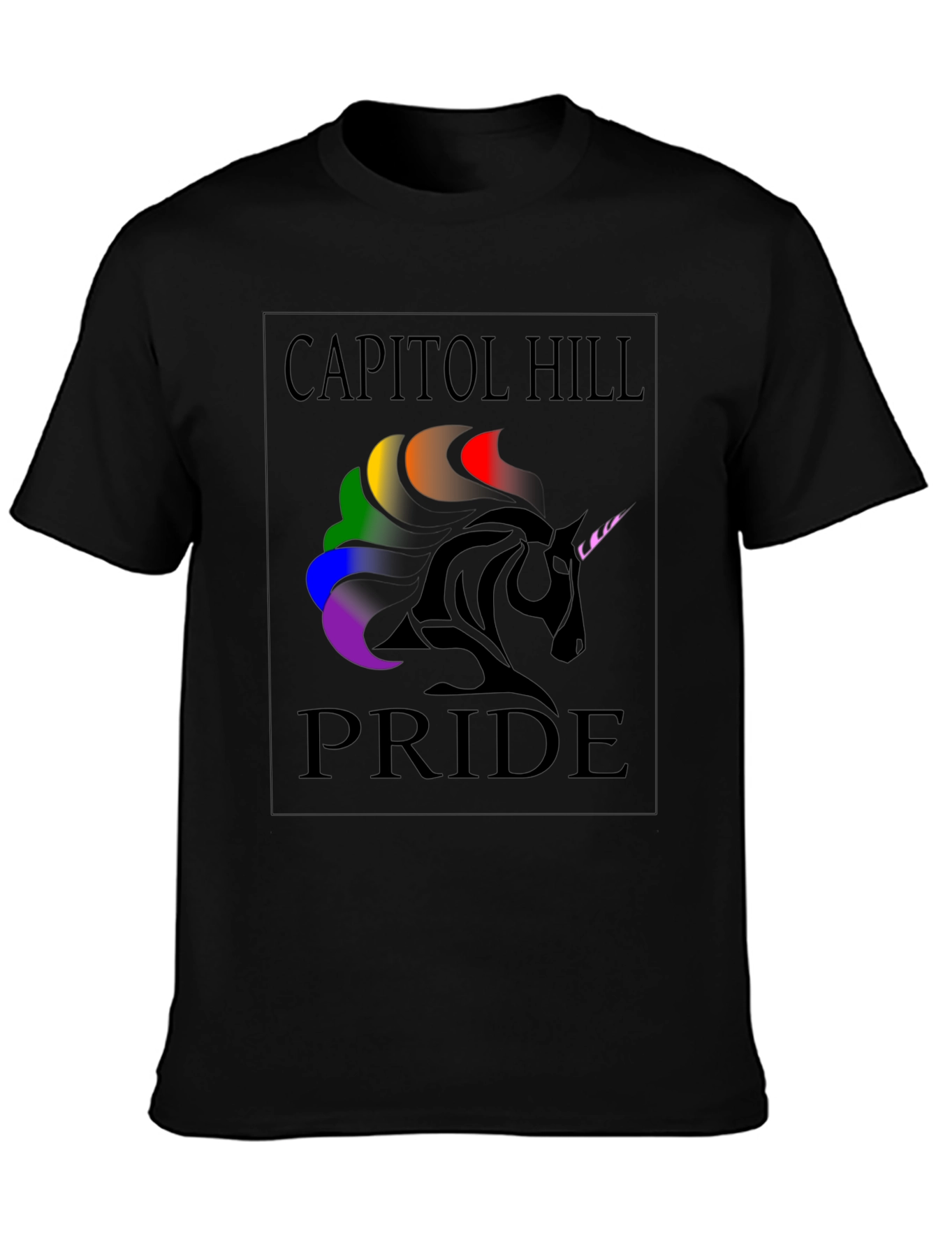 Capitol Hill Pride Rainbow Unicorn T-Shirt