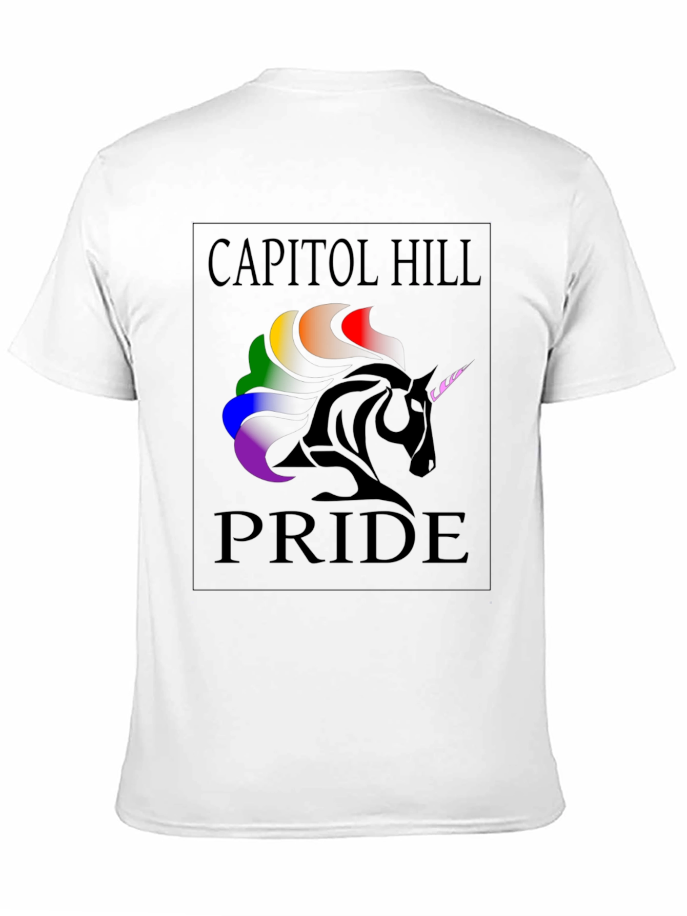 Capitol Hill Pride Rainbow Unicorn T-Shirt
