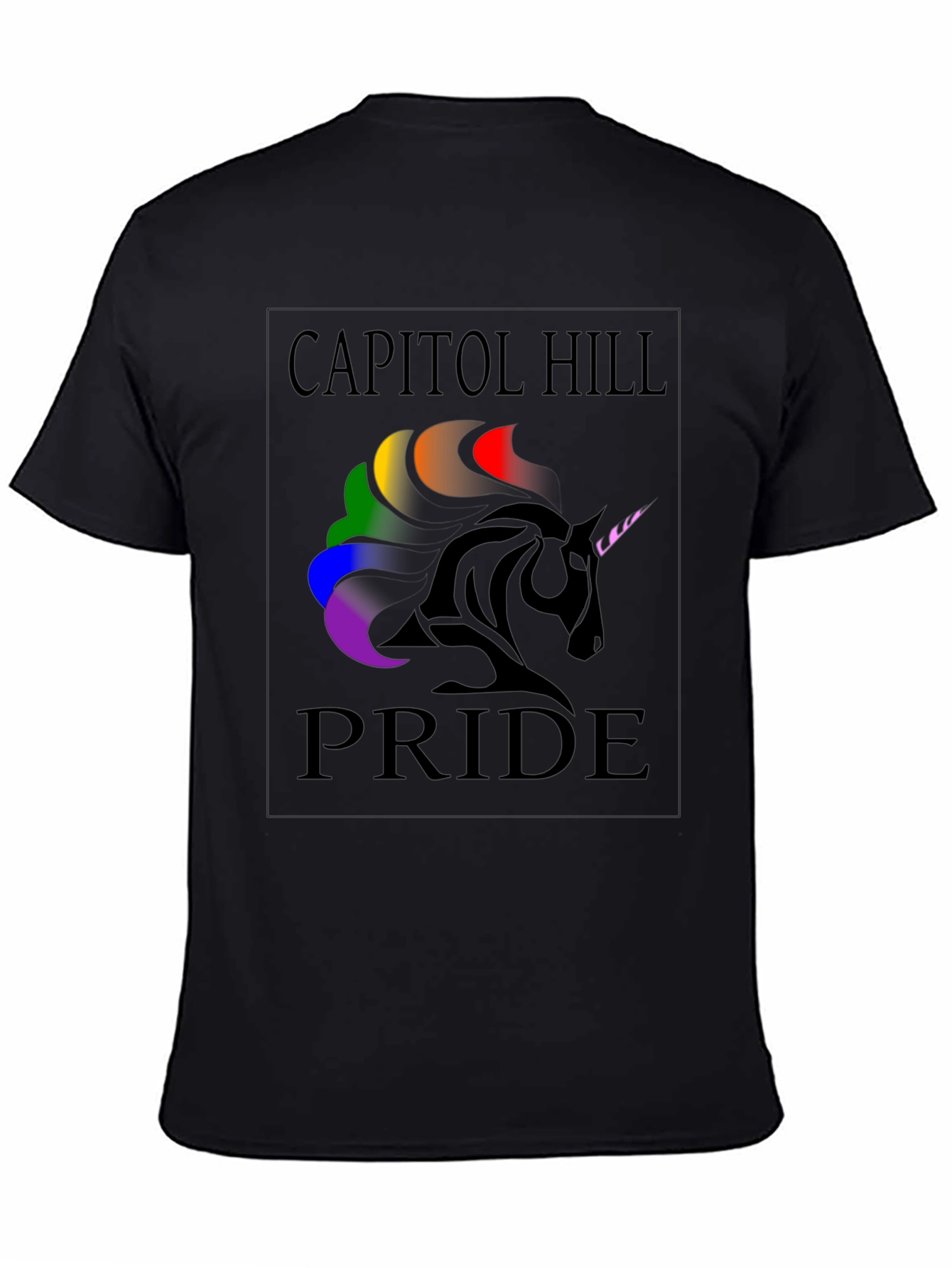 Capitol Hill Pride Rainbow Unicorn T-Shirt