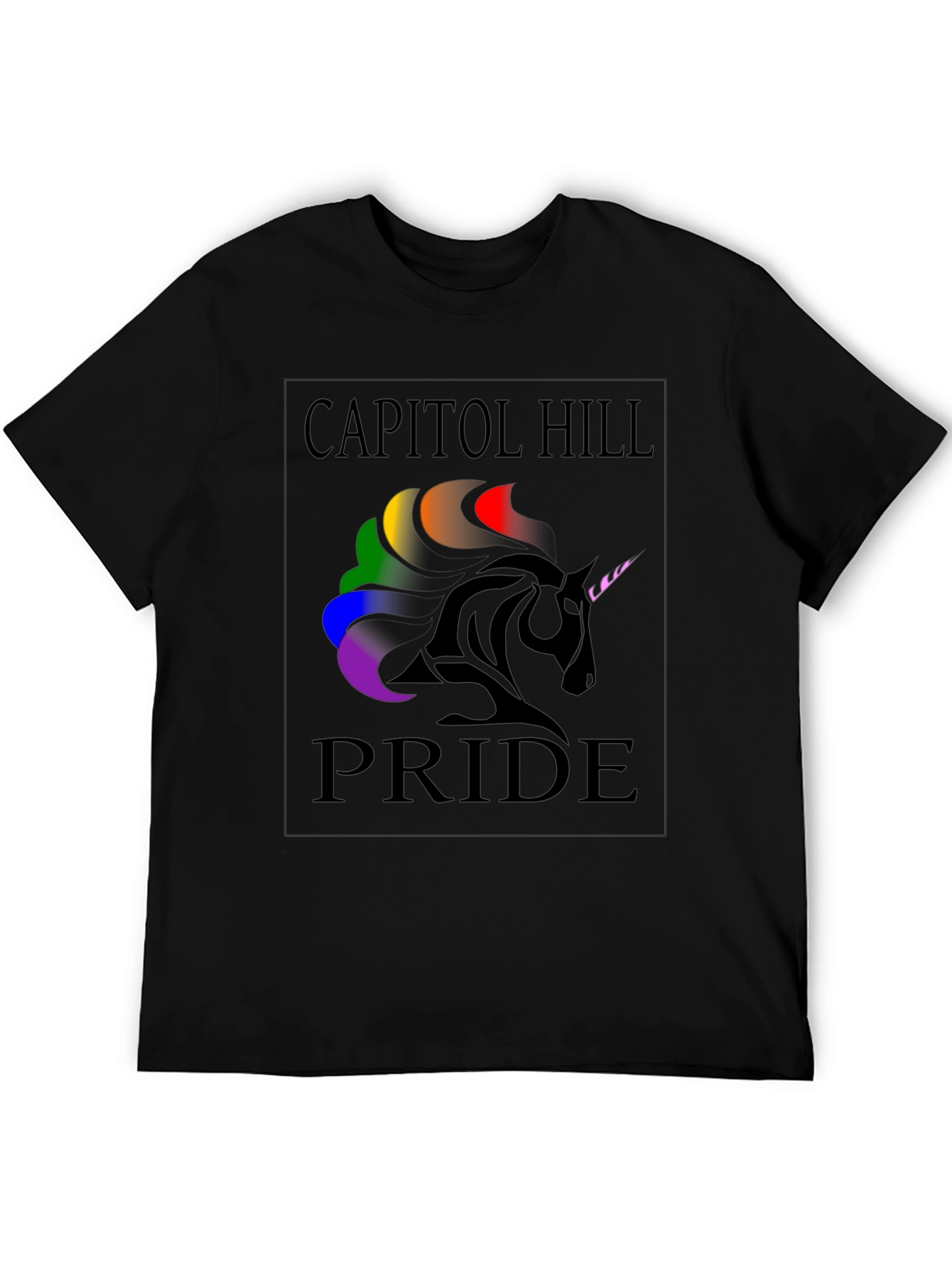 Capitol Hill Pride Rainbow Unicorn T-Shirt
