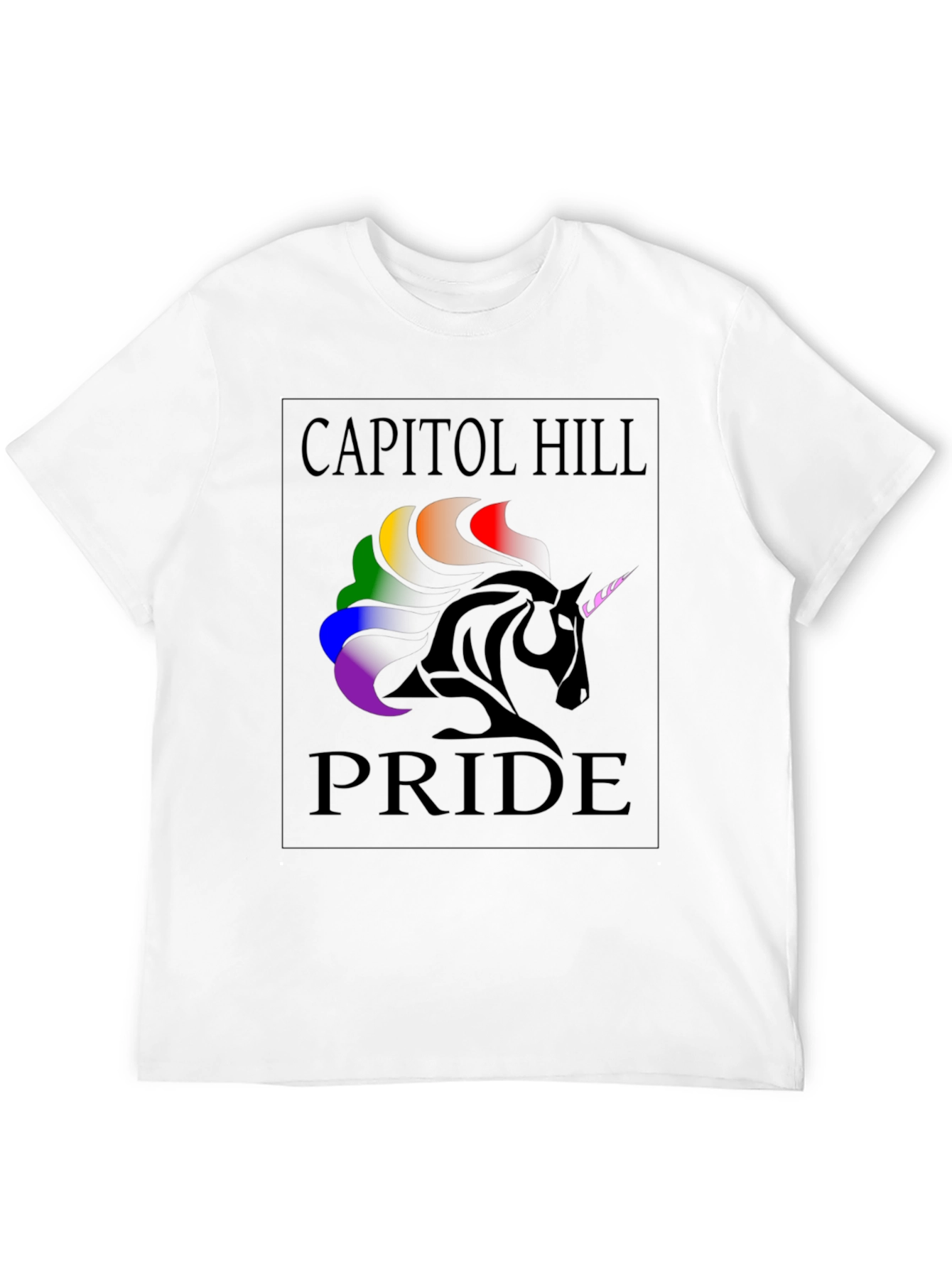 Capitol Hill Pride Rainbow Unicorn T-Shirt