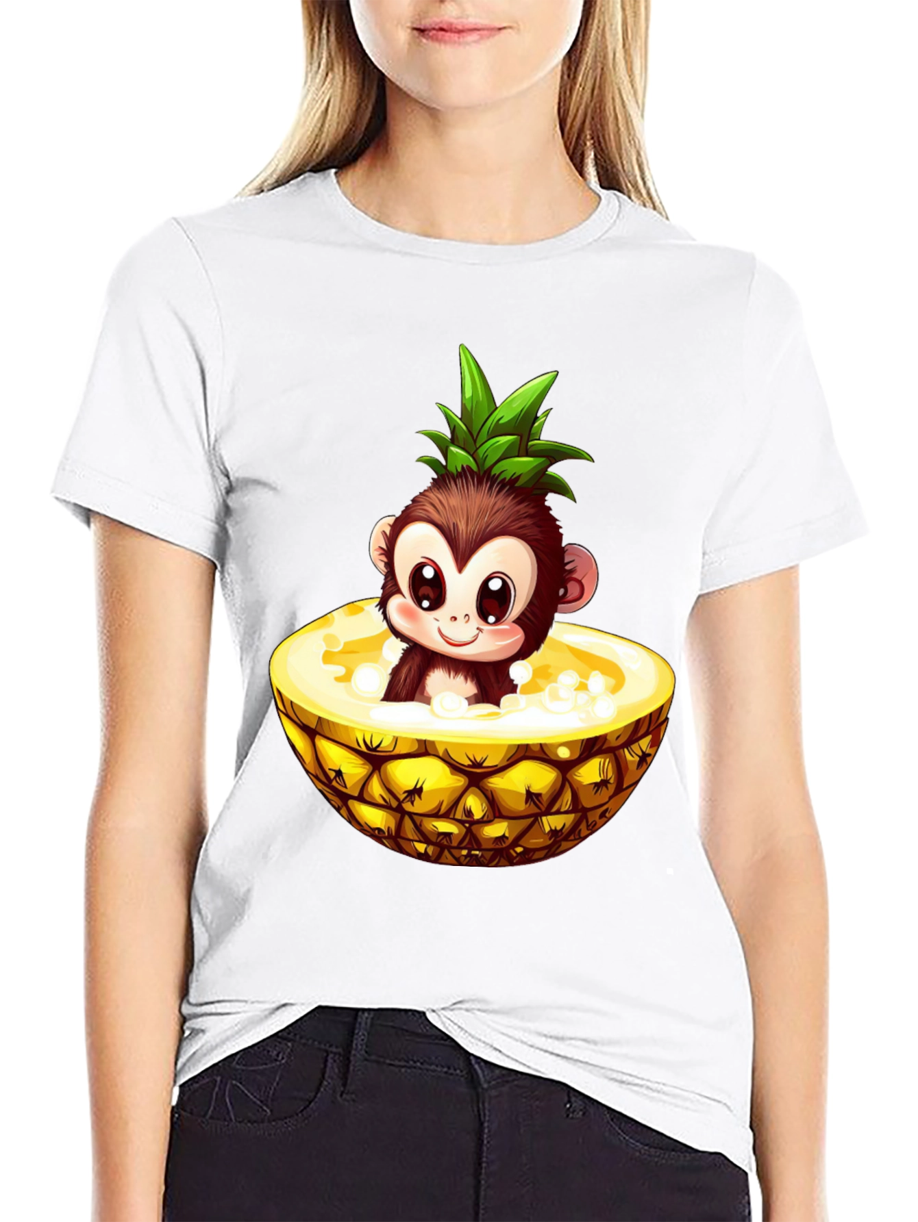 Monkey in Pineapple Graphic Tee