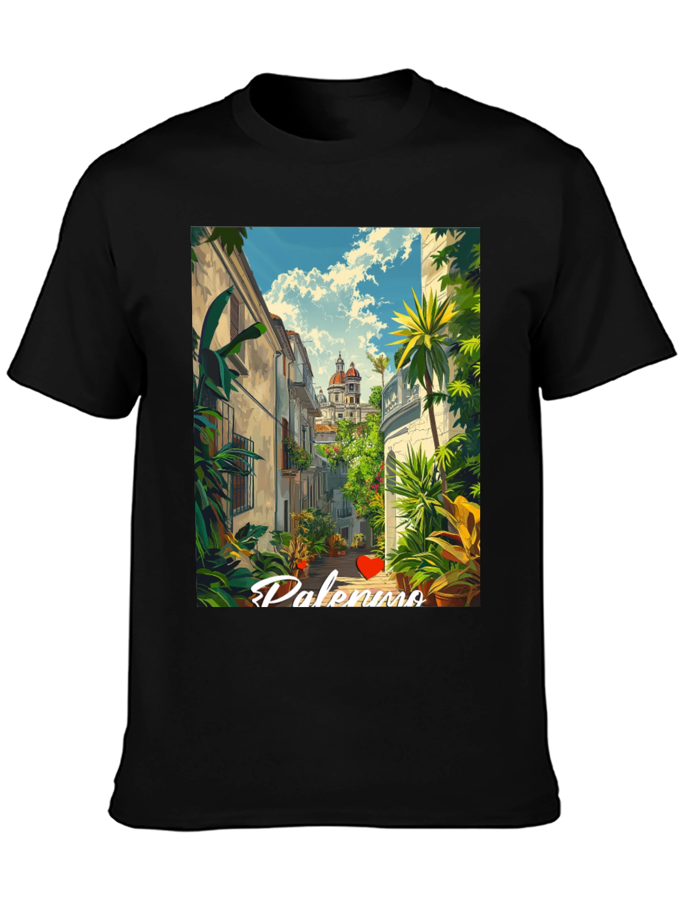 Palermo Print Crew Neck Tee